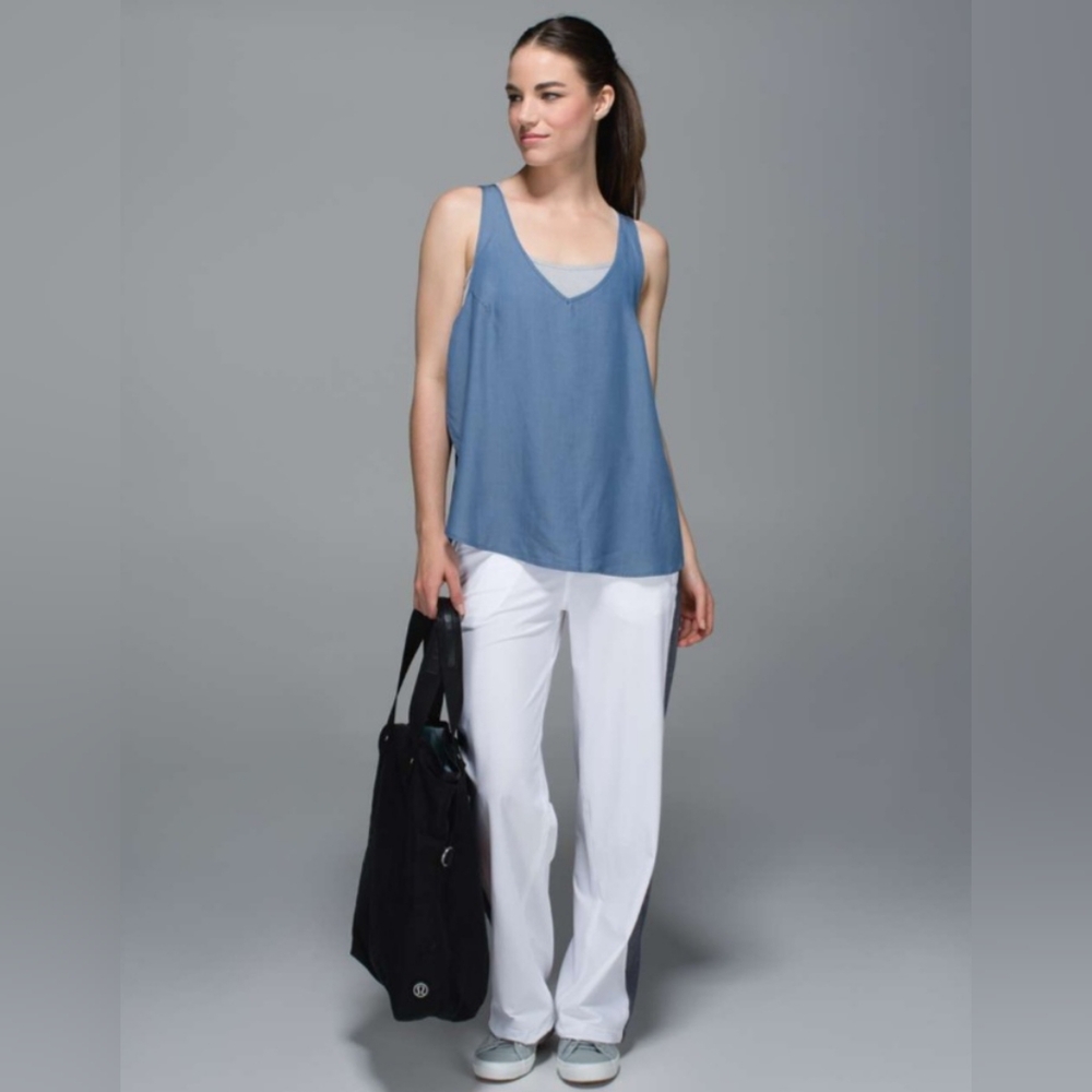 Lululemon City Summer Pant White / Heathered Texture Printed Size 6 Pre-owned